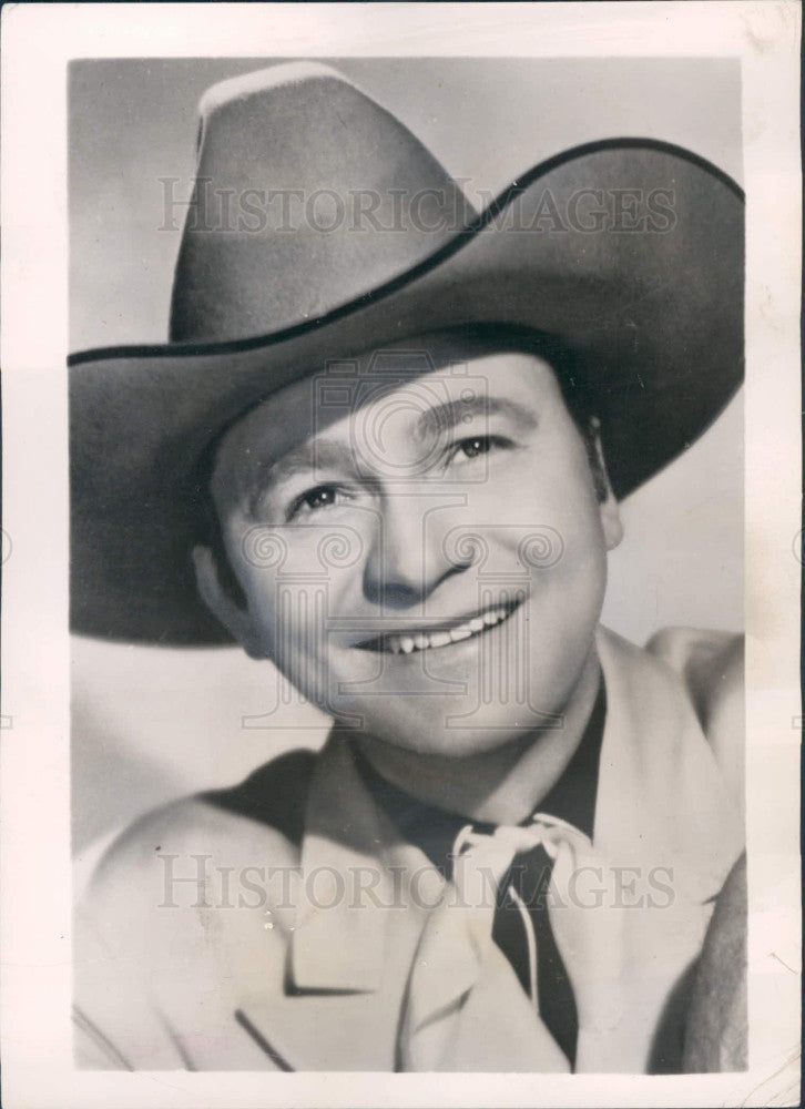 1953 Actor/Singer Tex Ritter Press Photo - Historic Images