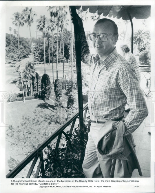 1980 Playwright Neil Simon Press Photo - Historic Images