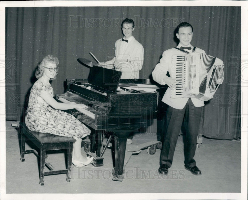 1960 Musicians K Silfren M &amp; David Seaman Press Photo - Historic Images