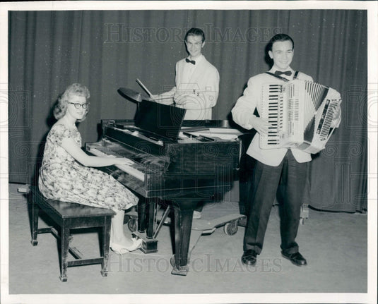 1960 Musicians K Silfren M & David Seaman Press Photo - Historic Images