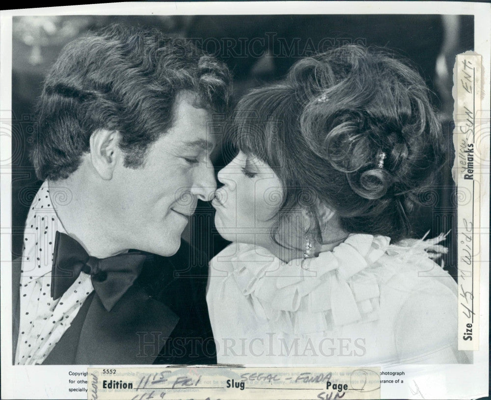 1976 Actors George Segal Jane Fonda Press Photo - Historic Images