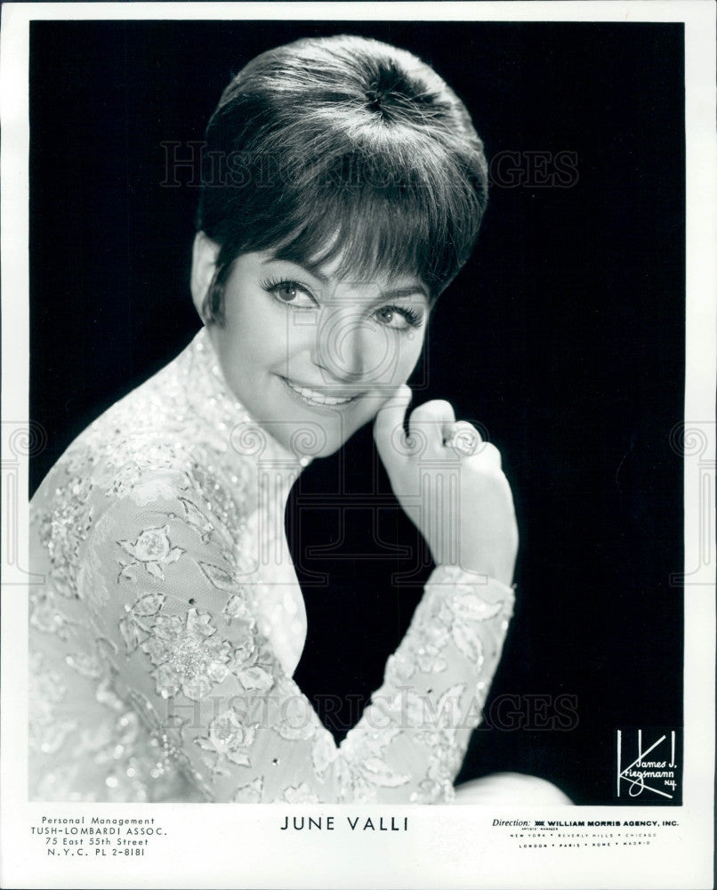 1966 Singer June Valli Press Photo - Historic Images