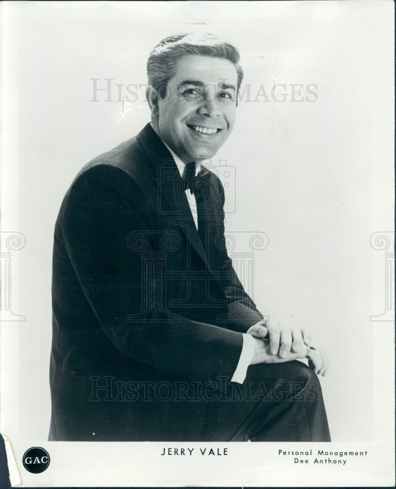 1965 Singer Jerry Vale Press Photo - Historic Images