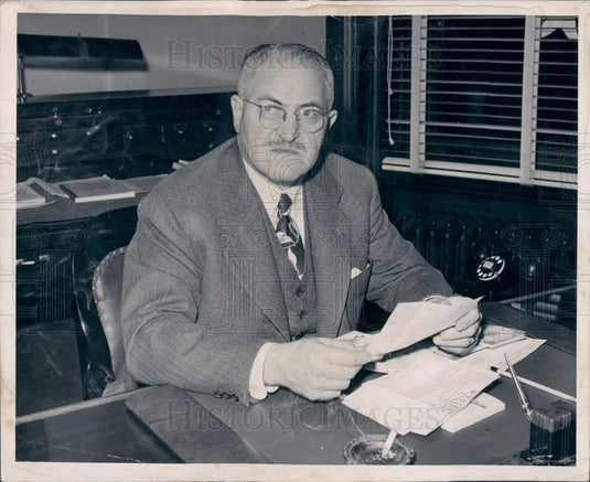 1948 Detroit Mayor Eugene Van Antwerp Press Photo - Historic Images