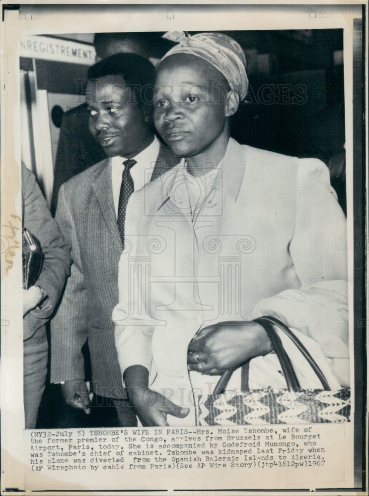 1967 Congo Katanga Premier Moise Tshombe Press Photo - Historic Images