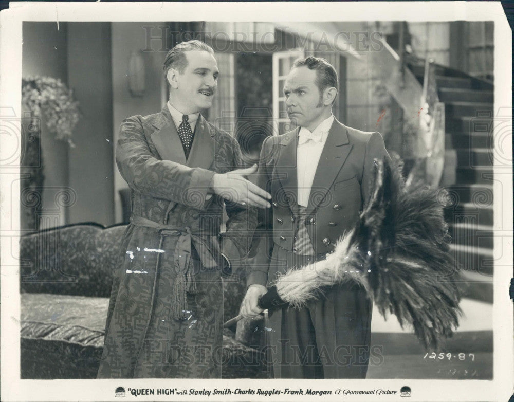 1930 Actors Frank Morgan &amp; Charlie Ruggles Press Photo - Historic Images