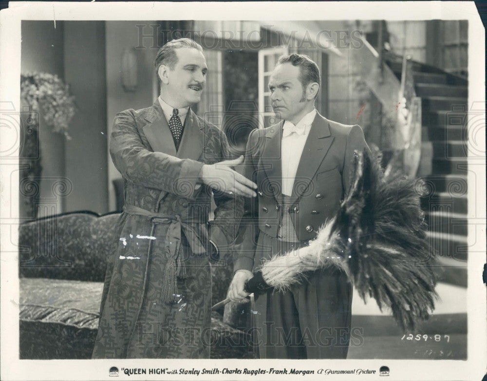 1930 Actors Frank Morgan & Charlie Ruggles Press Photo - Historic Images