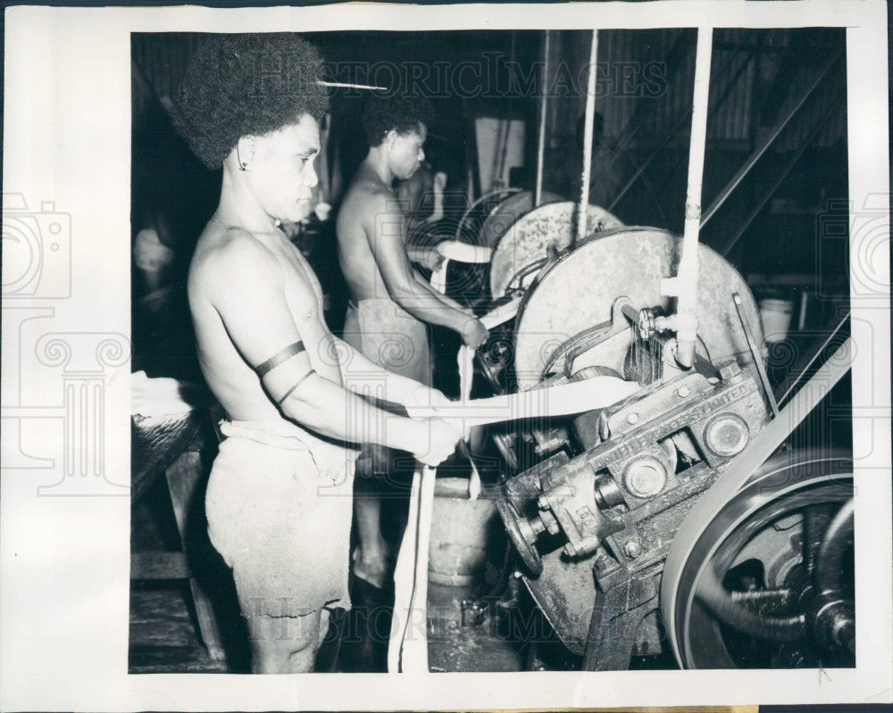 1944 New Guinea Rubber Production Press Photo - Historic Images