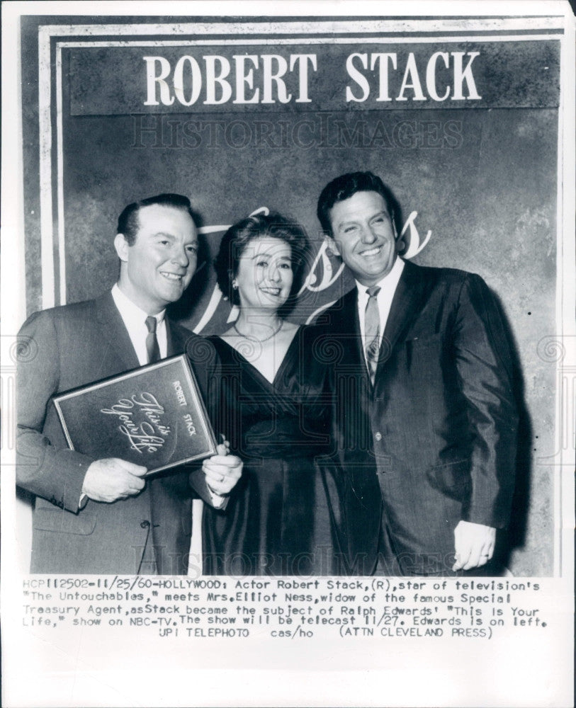 1960 Actor Robert Stack This Is Your Life Press Photo - Historic Images