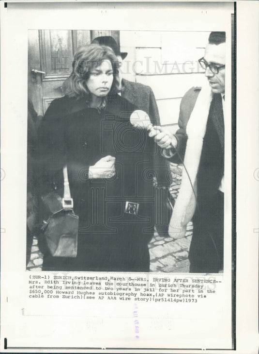 1972 Edith Irving Howard Hughes Autobigraphy Hoax Photo - Historic Images