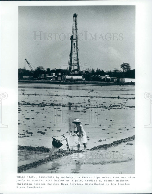 1982 Indonesia Rice Farmer Press Photo - Historic Images