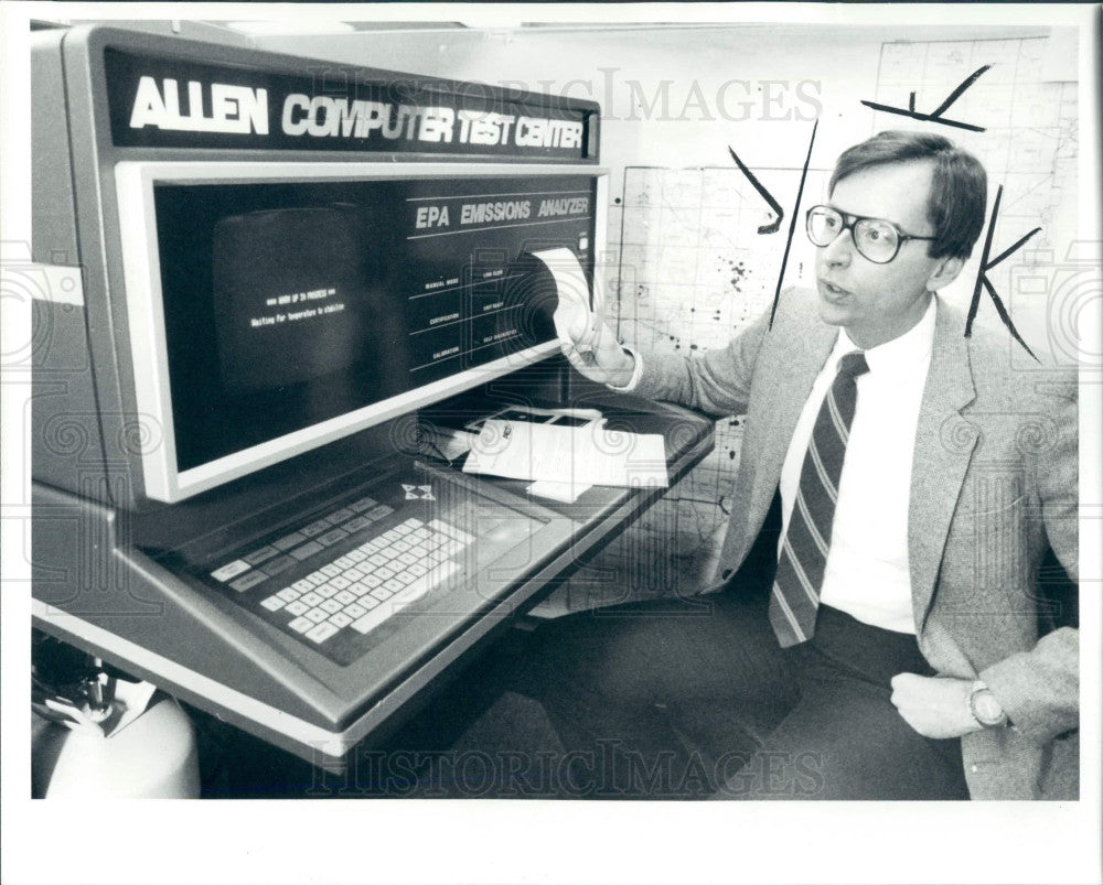 1985 Automated Emissions Tester Press Photo - Historic Images