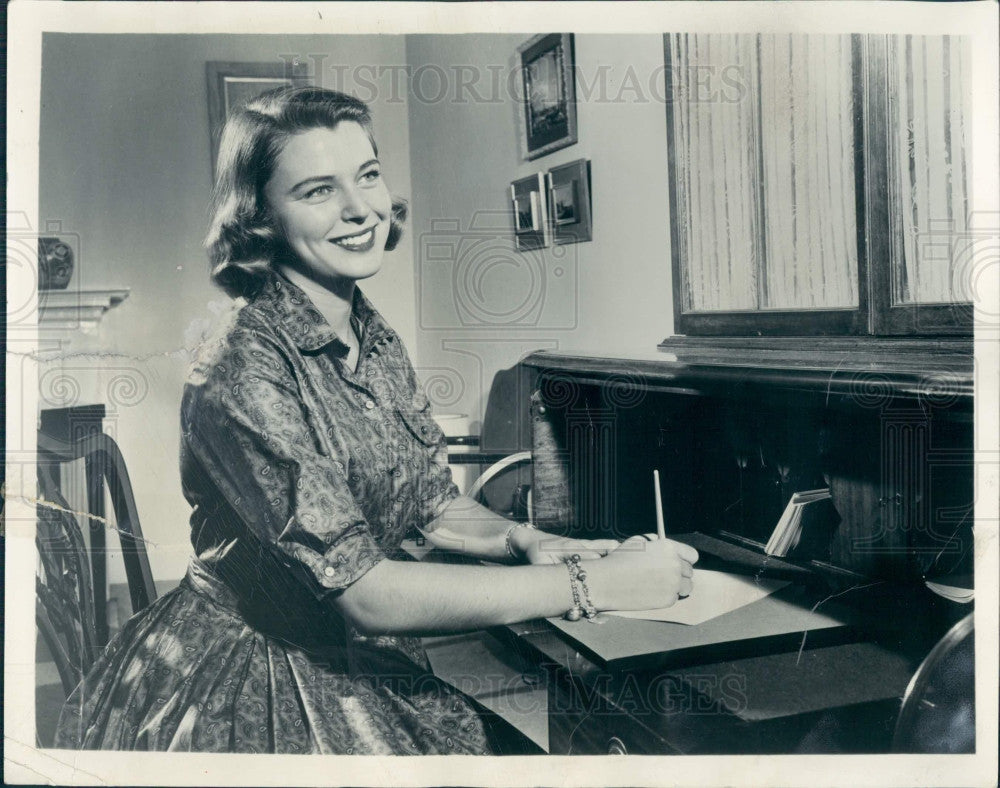 1957 Miss America 1958 Marilyn Van Derbur Press Photo - Historic Images