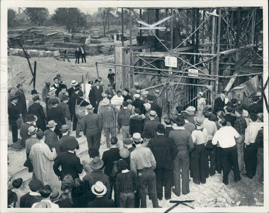 1937 Detroit Jefferson Ave Sewer Explosion Press Photo - Historic Images