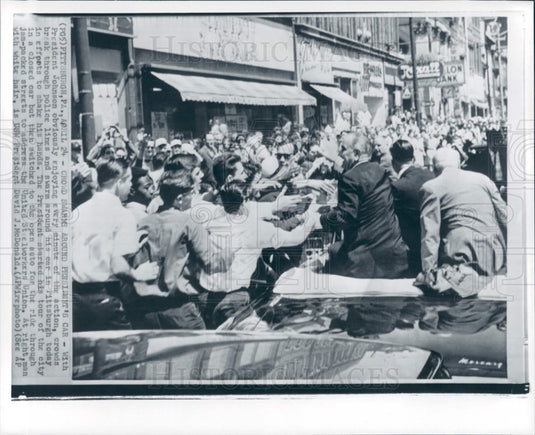 1964 Pittsburgh PA President Lyndon Johnson Press Photo - Historic Images