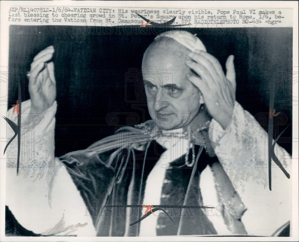 1964 Pope Paul VI Press Photo - Historic Images