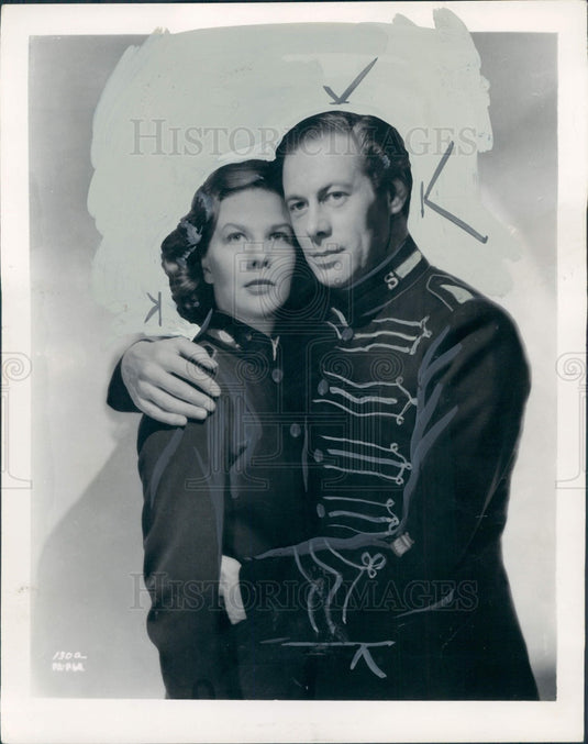 1949 Actors Rex Harrison & Wendy Hiller Press Photo - Historic Images
