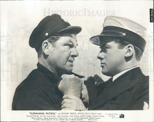 1938 Actor George Bancroft & Richard Greene Press Photo - Historic Images