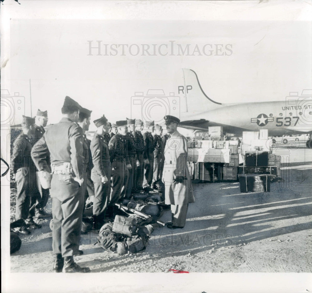 1951 US Army Iceland Brig Gen Edward McGaw Press Photo - Historic Images