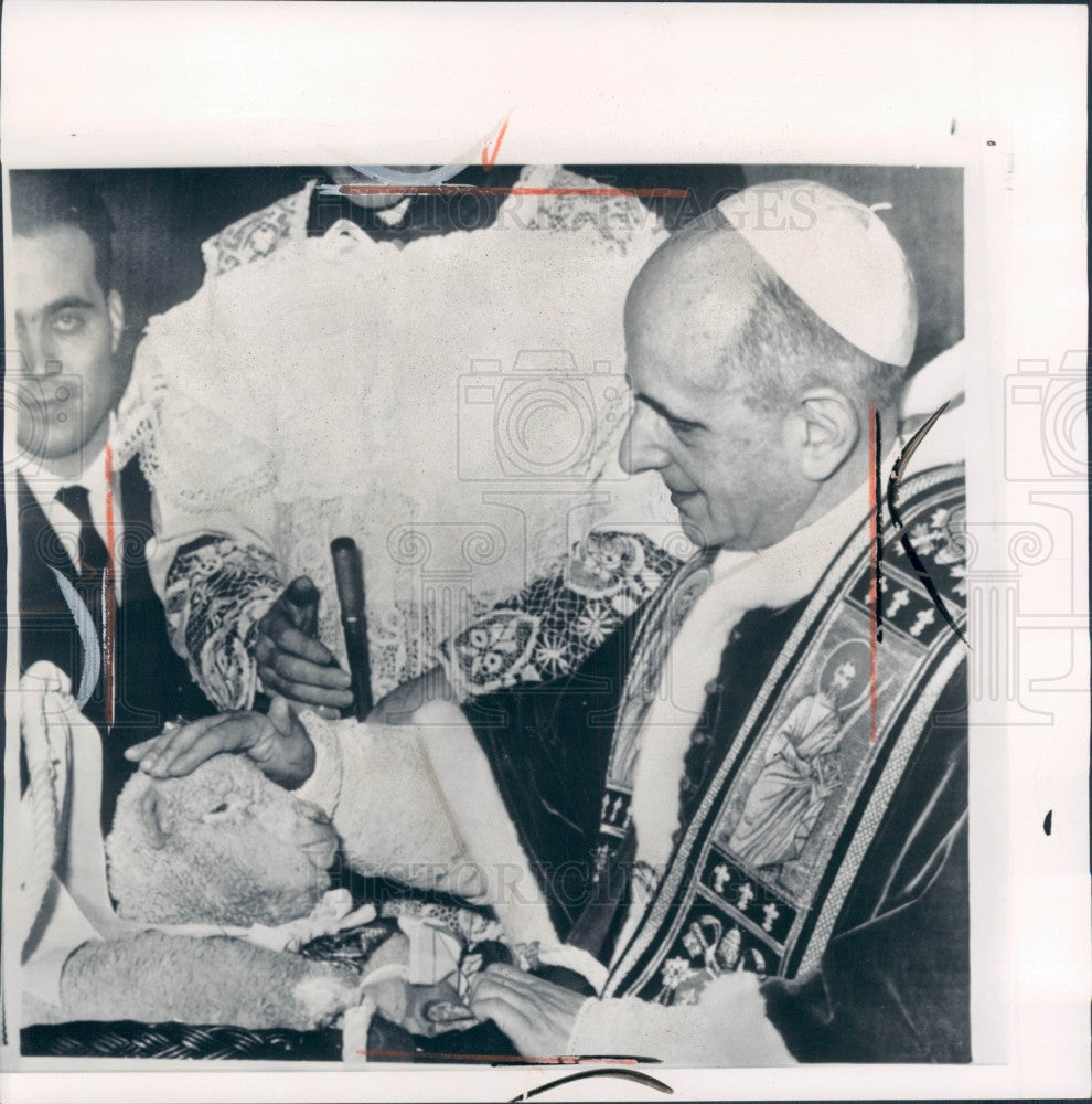 1964 Pope Paul VI Vatican City Press Photo - Historic Images