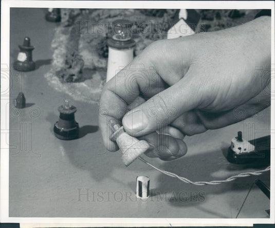 1957 Model Showing River & Bouys Press Photo - Historic Images