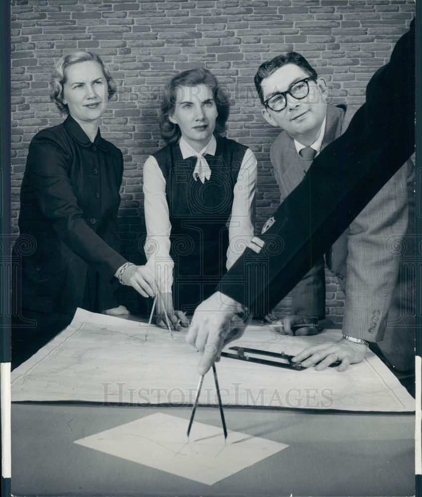 1957 US Coast Guard Navigation Training Press Photo - Historic Images