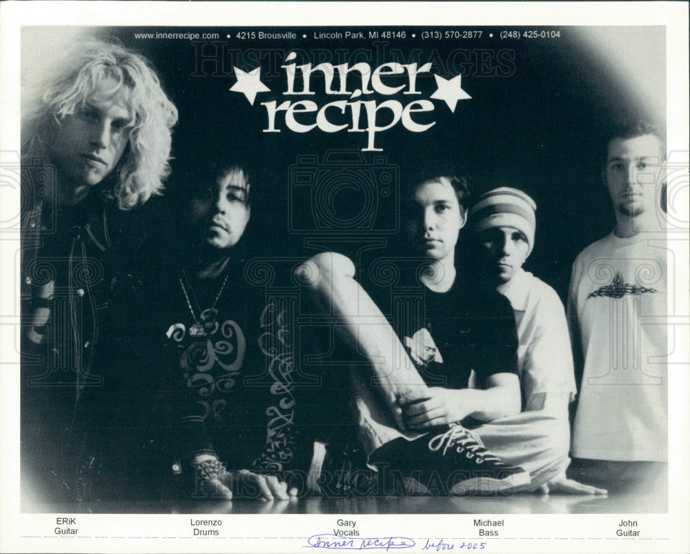 Undated Band Inner Recipe Press Photo - Historic Images