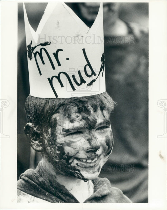 1987 Detroit Nankin Mills Park Mud Day Press Photo - Historic Images