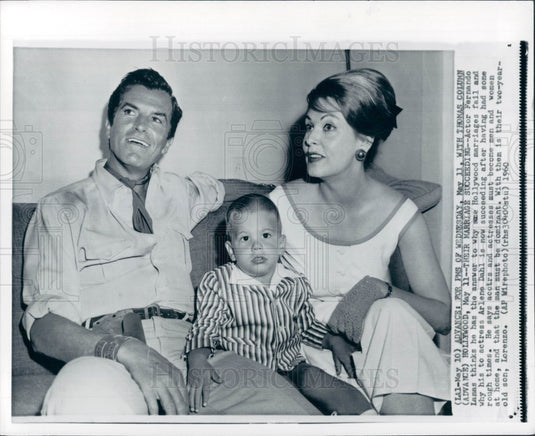 1960 Actors Arlene Dahl & Fernando Lamas Press Photo - Historic Images