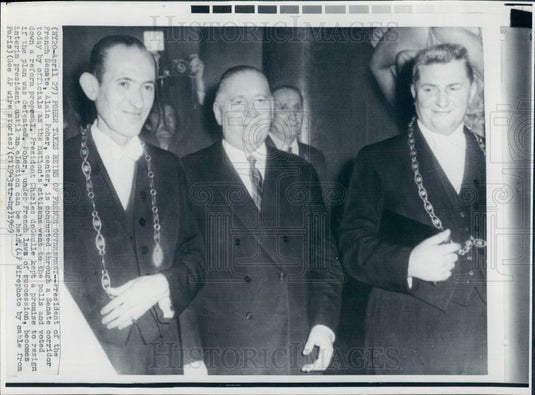 1969 France Politician Alain Poher Press Photo - Historic Images