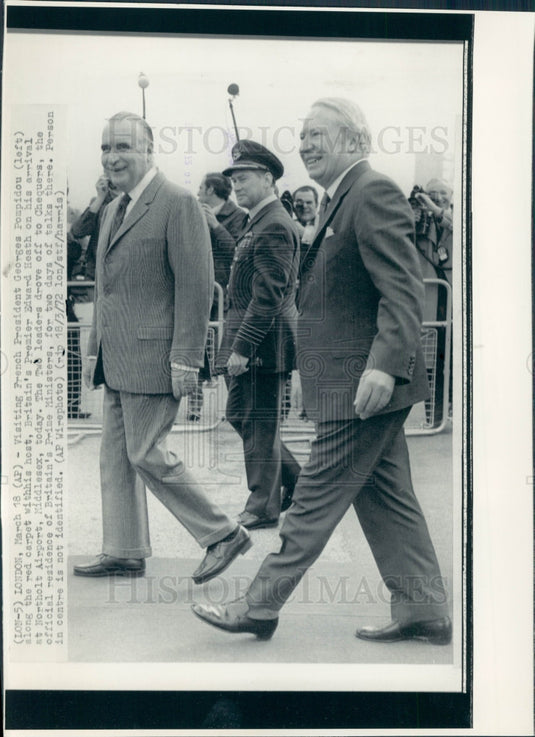 1972 French President Georges Pompidou Press Photo - Historic Images