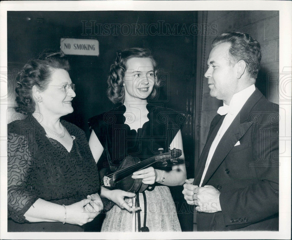 1950 Detroit Symphony Valter Poole Press Photo - Historic Images