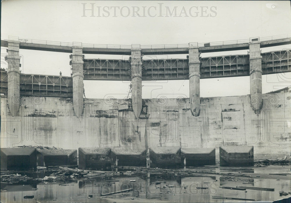1919 Panama Canal Gatun Dam Construction Press Photo - Historic Images