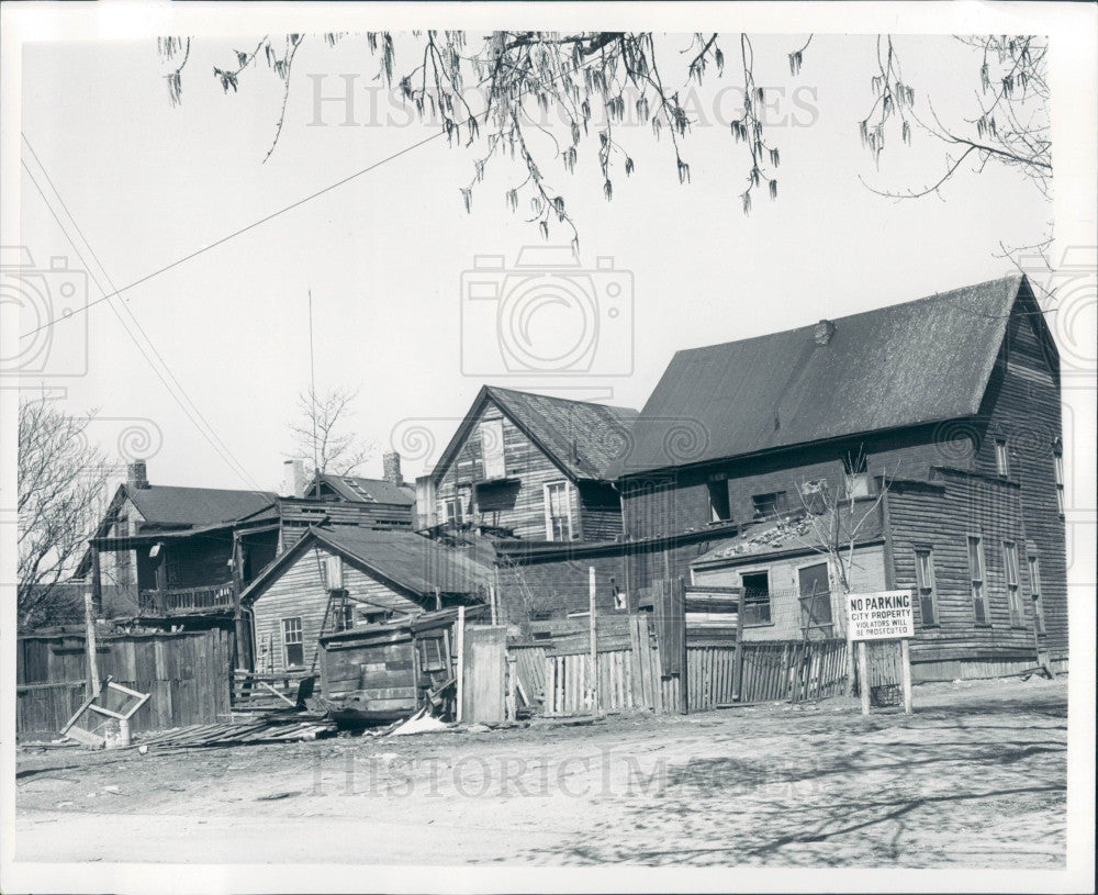 1960 Detroit MI Corktown Neighborhood Press Photo - Historic Images