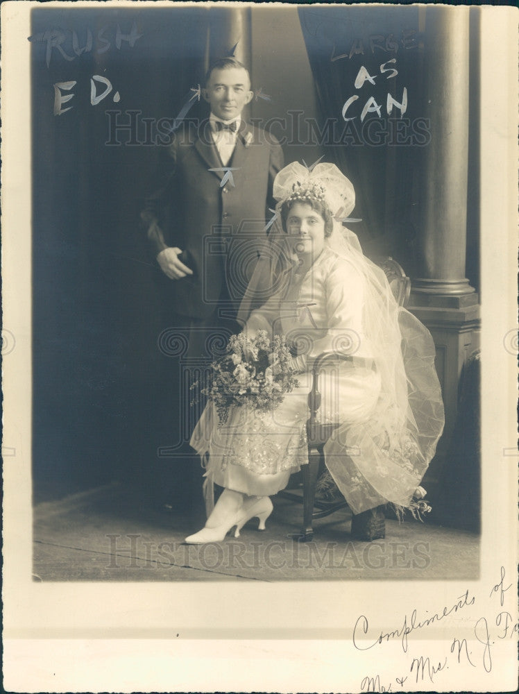 1923 Mr & Mrs Ney J. Ford Press Photo - Historic Images