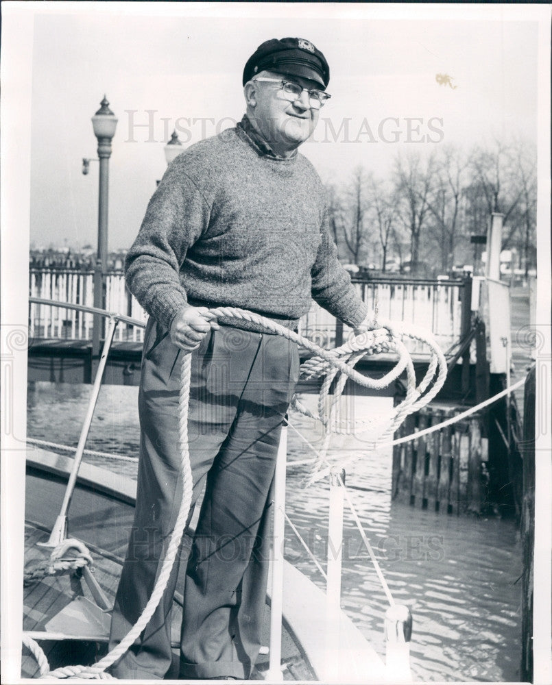 1961 Algonac MI Boat Racer Chuck Smith Press Photo - Historic Images