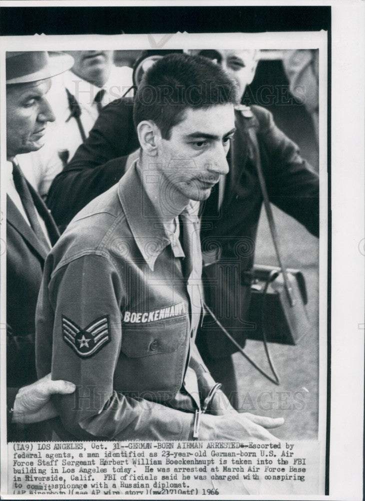 1966 Alleged Spy Staff Sgt Boeckenhaupt Press Photo - Historic Images