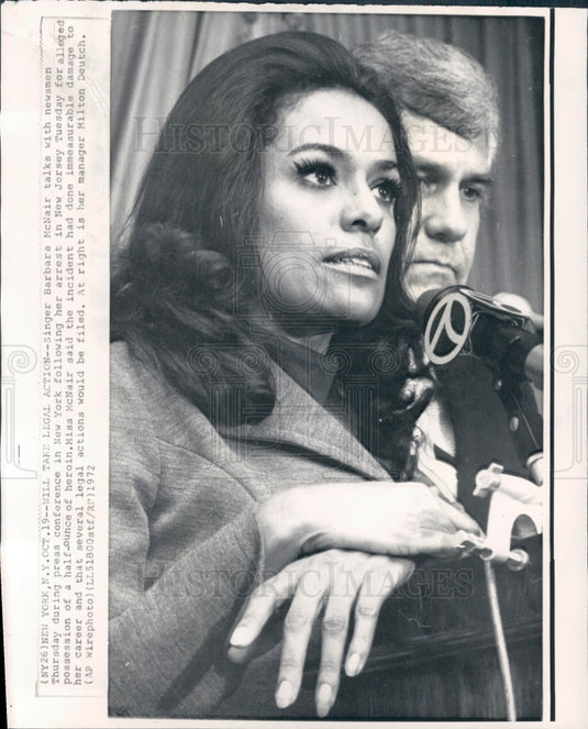 1972 Singer Barbara McNair Press Photo - Historic Images