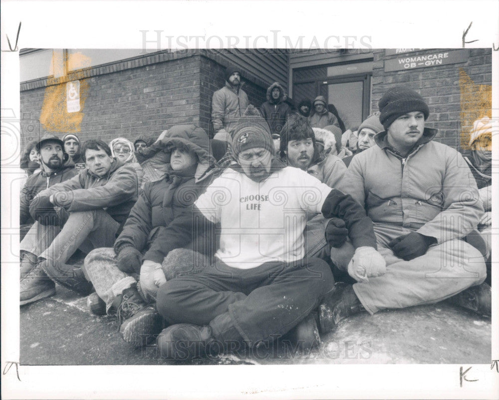 1989 Detroit MI Pro-Lifers Press Photo - Historic Images