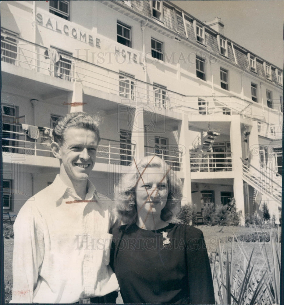 1950 Great Britain Salcombe Hotel Press Photo - Historic Images