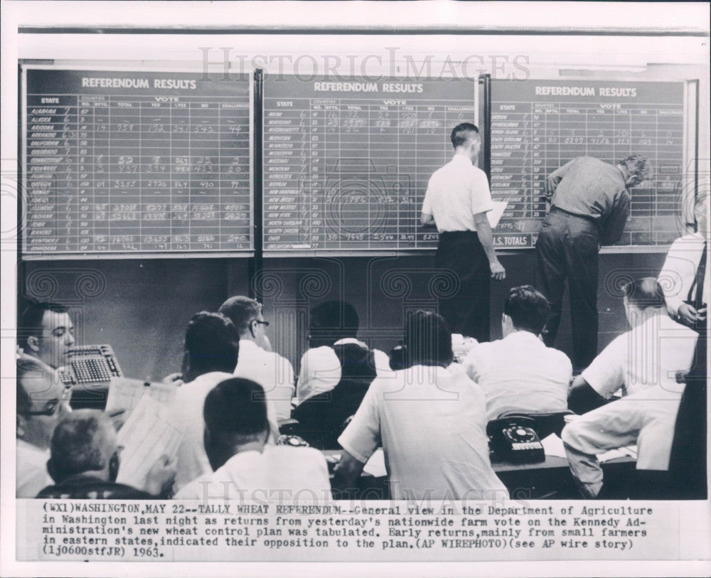 1963 Dept of Agriculture Voting Press Photo - Historic Images