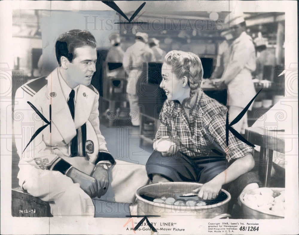 1948 Actors Thomas Breen &amp; Jane Powell Press Photo - Historic Images