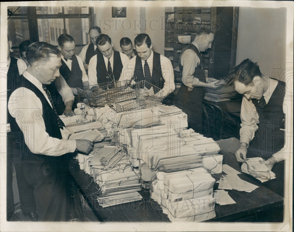 1940 Detroit Income Tax Processing Press Photo - Historic Images