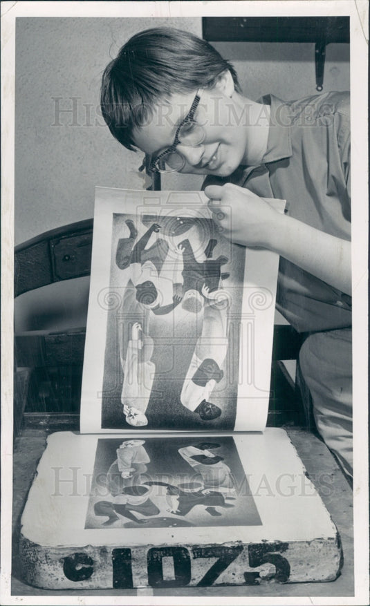 1955 Artist Peggy Smith Press Photo - Historic Images