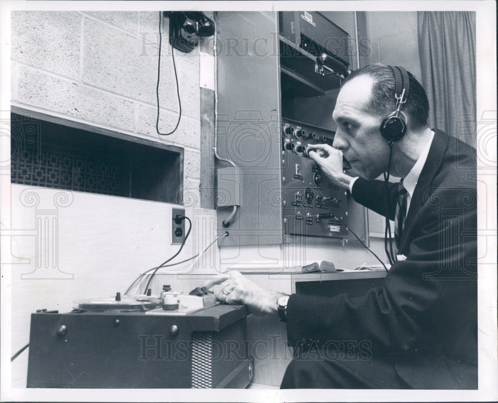 1962 Richard Kowitz Tape Recording Press Photo - Historic Images