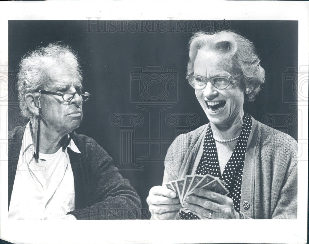 1977 Actors Jessica Tandy Hume Cronyn Press Photo - Historic Images