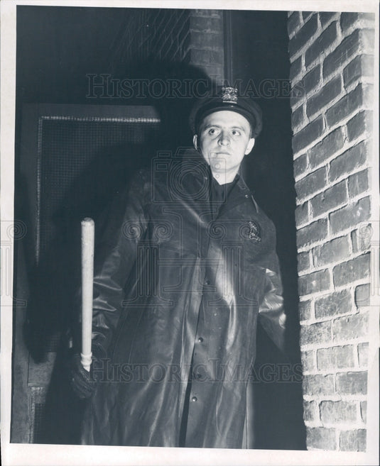1958 Detroit Police Officer Frank Tanana Press Photo - Historic Images