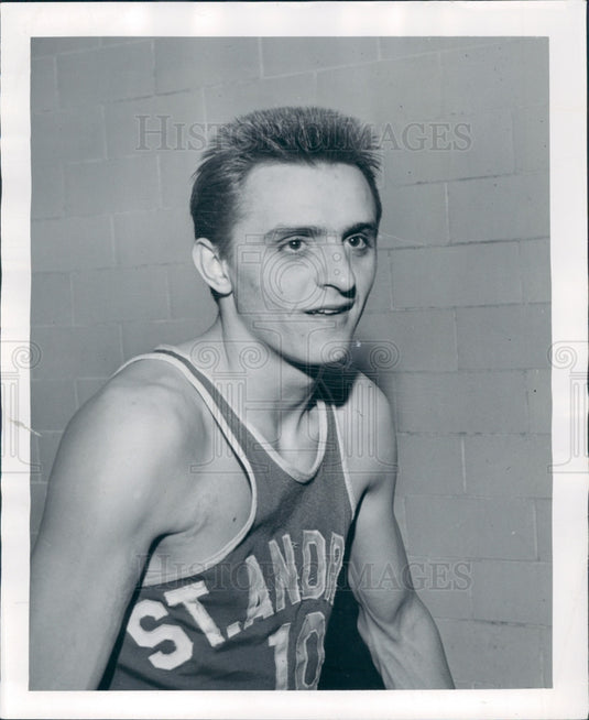 1952 Detroit St Andrews Basketball F Tanana Press Photo - Historic Images