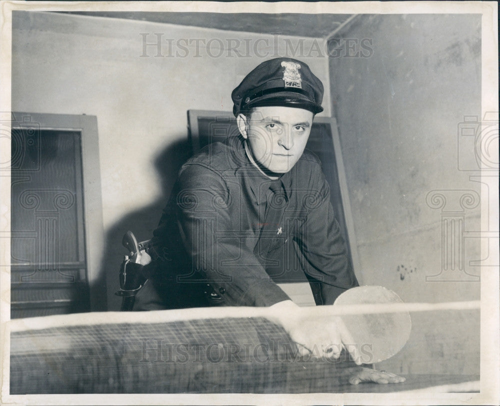 1958 Detroit Police Officer Frank Tanana Press Photo - Historic Images