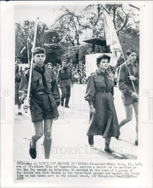 1957 Yugoslavia Pres Tito's Son Alexander Press Photo - Historic Images